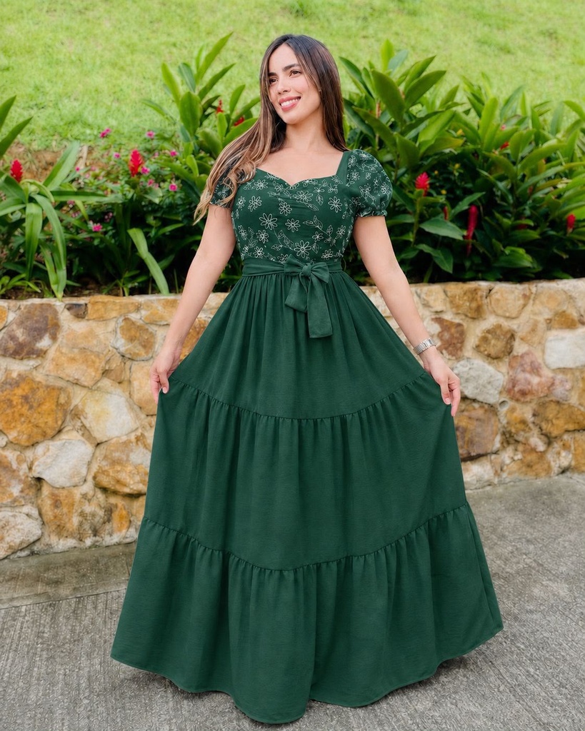 Vestido largo bolero